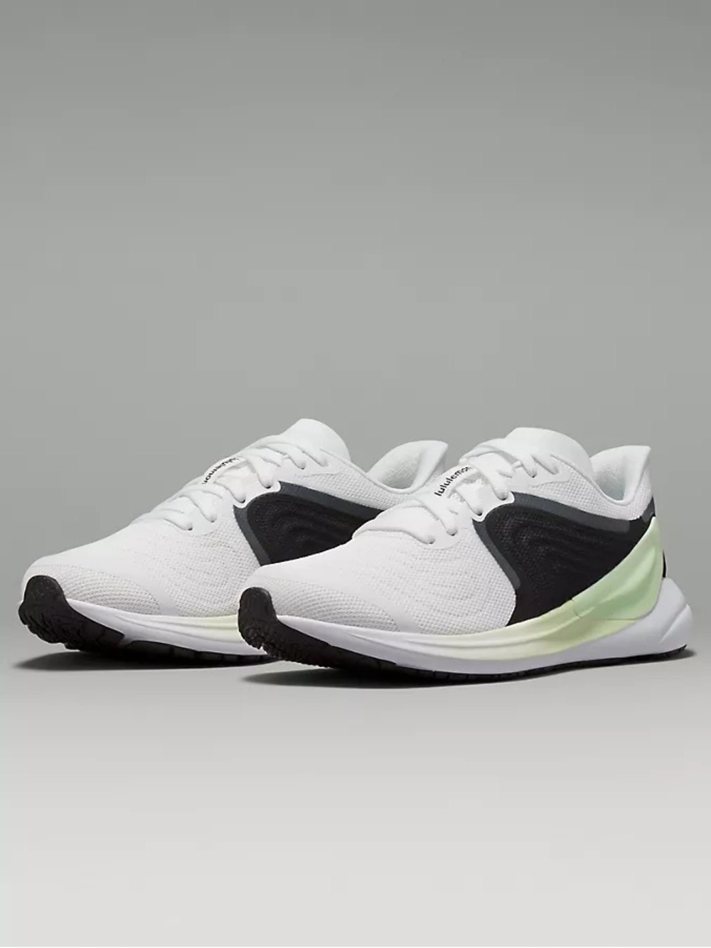 lululemon athletica White Black Neon Green Running Shoes